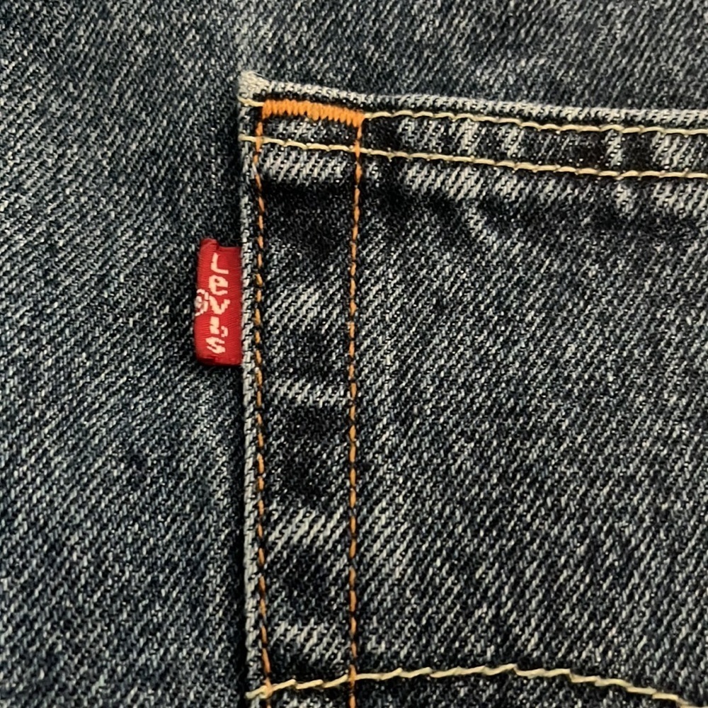 LEVIs 550 Mens 38x29 Denim Blue Jeans Pants Relaxed Fit Medium Wash 100% Cotton - Picture 5 of 7